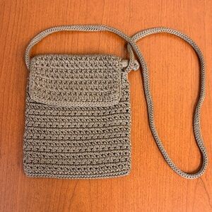 The SAK - Tan/Bronze Crochet Crossbody Bag